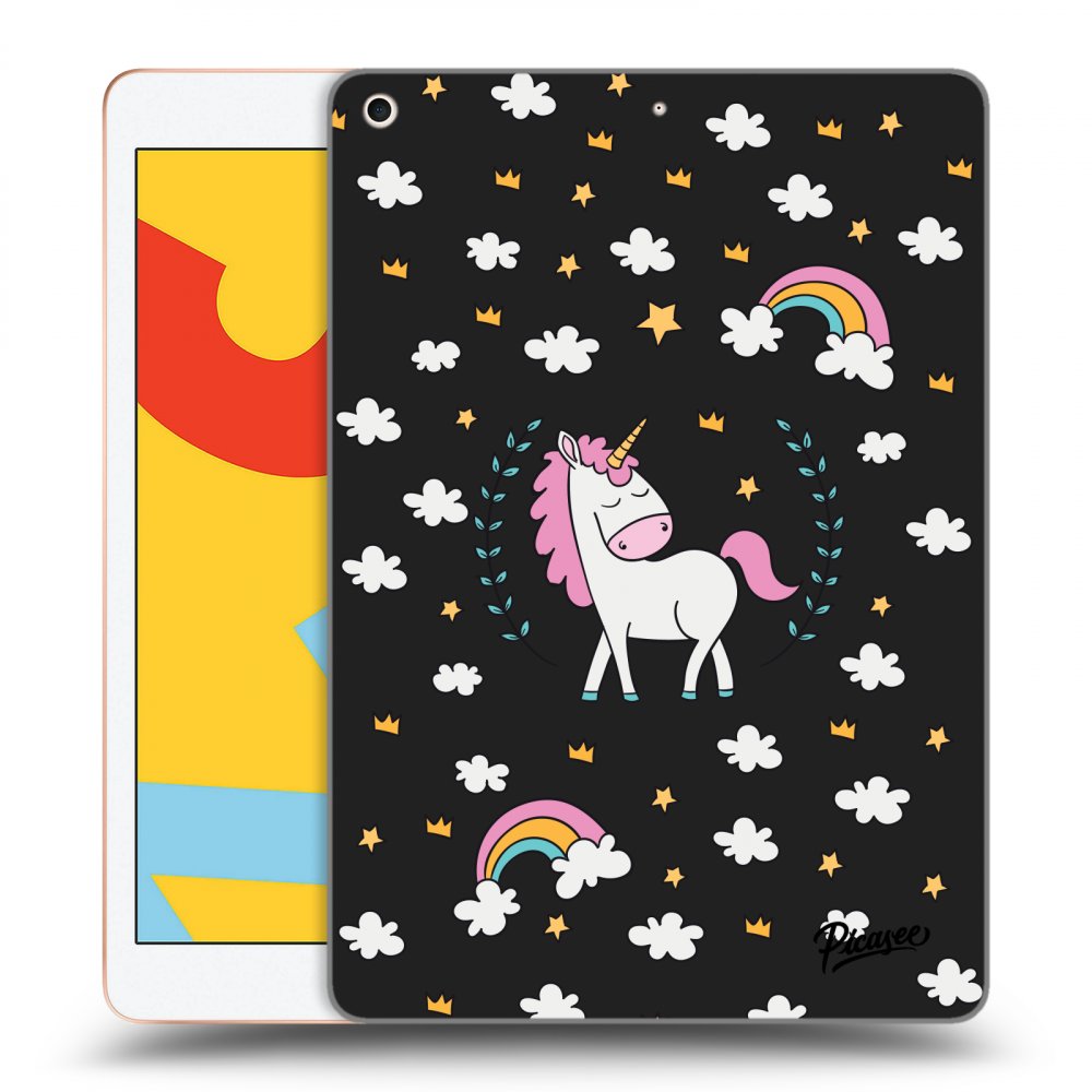 Schwarze Silikonhülle Für Apple IPad 10.2 2019 (7. Gen) - Unicorn Star Heaven