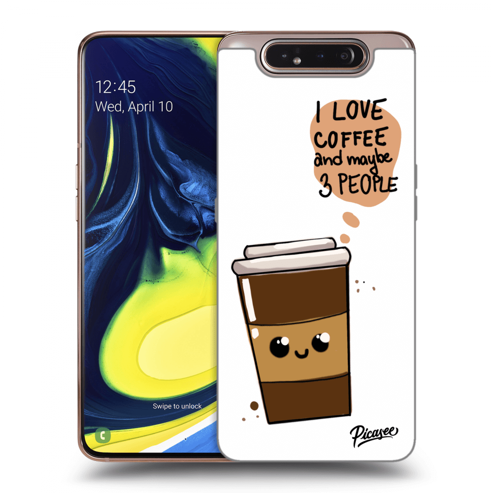 Samsung Galaxy A80 A805F Hülle - Transparentes Silikon - Cute Coffee