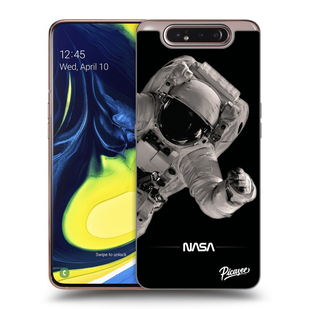 Samsung Galaxy A80 A805F Hülle - Transparentes Silikon - Astronaut Big