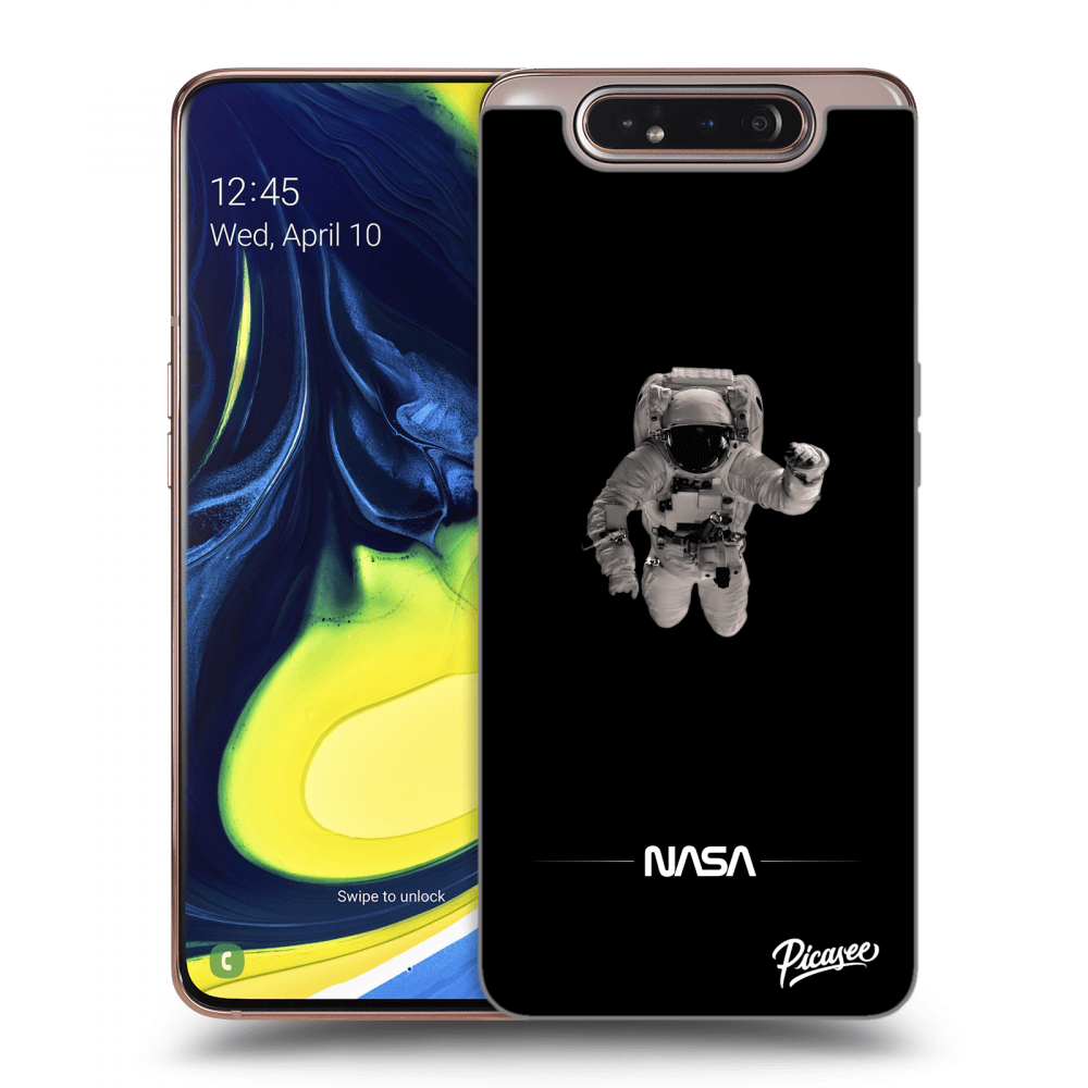 Samsung Galaxy A80 A805F Hülle - Transparentes Silikon - Astronaut Minimal