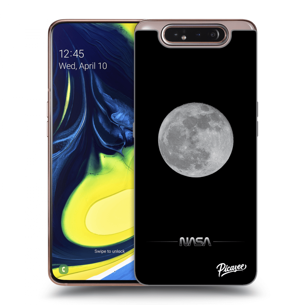 Samsung Galaxy A80 A805F Hülle - Transparentes Silikon - Moon Minimal