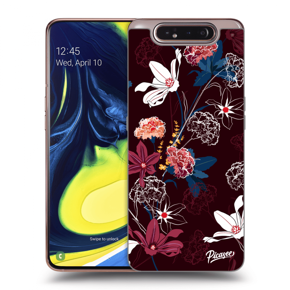 Samsung Galaxy A80 A805F Hülle - Transparentes Silikon - Dark Meadow