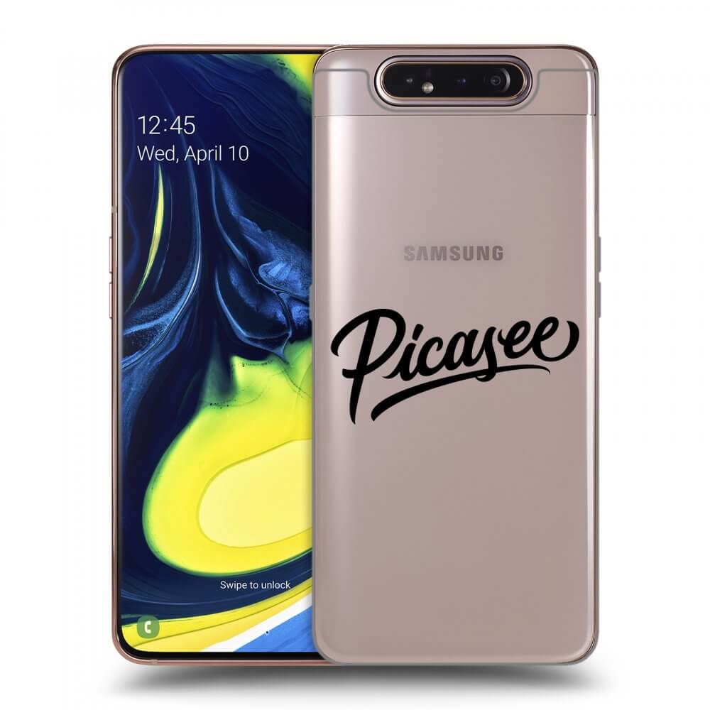 Samsung Galaxy A80 A805F Hülle - Transparentes Silikon - Picasee - Black