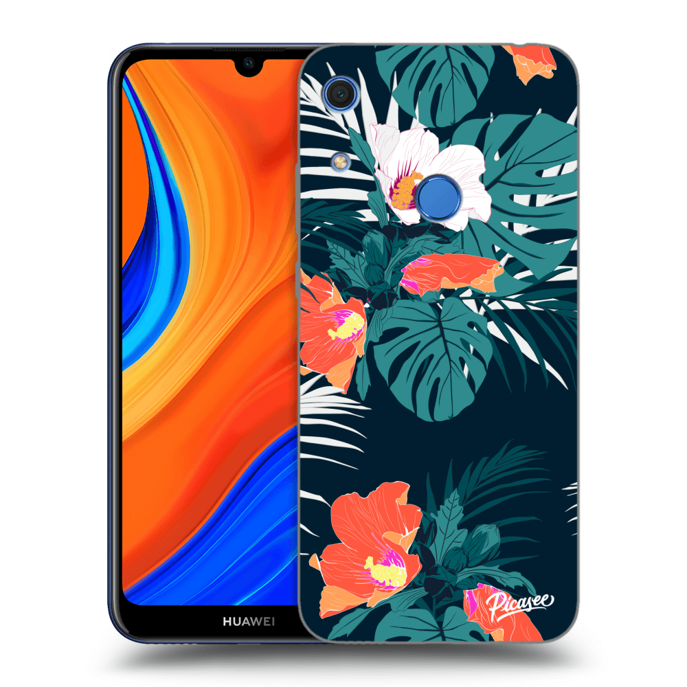 Huawei Y6S Hülle - Transparentes Silikon - Monstera Color