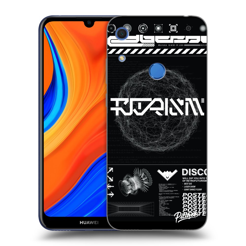 Huawei Y6S Hülle - Transparentes Silikon - BLACK DISCO