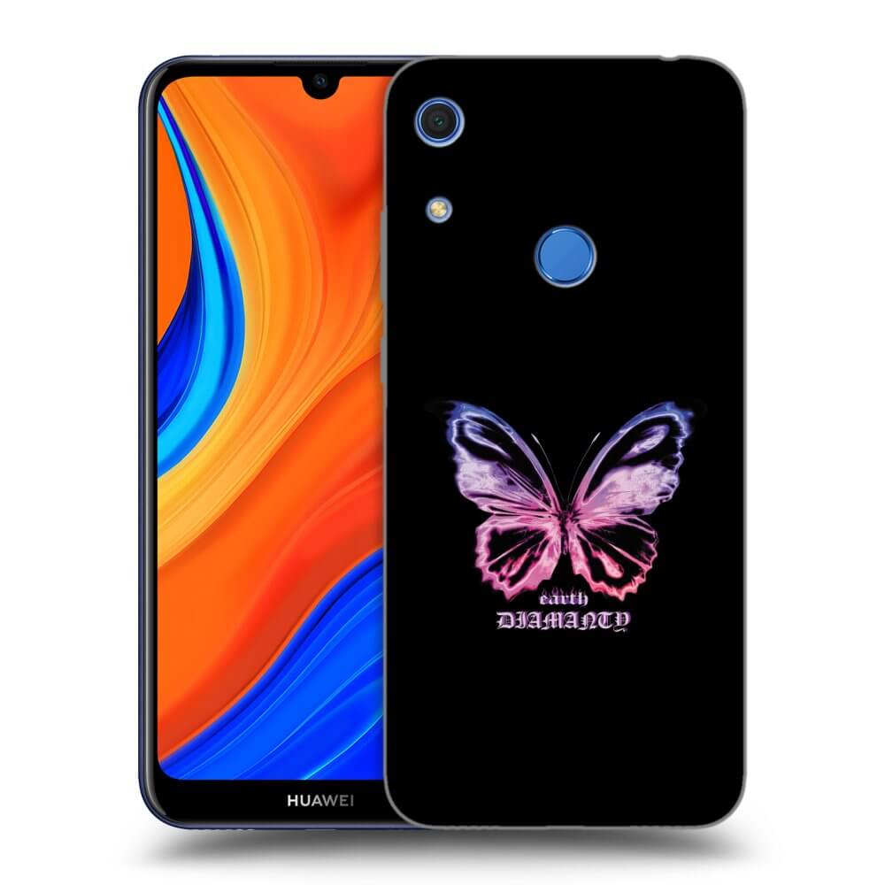 Huawei Y6S Hülle - Transparentes Silikon - Diamanty Purple