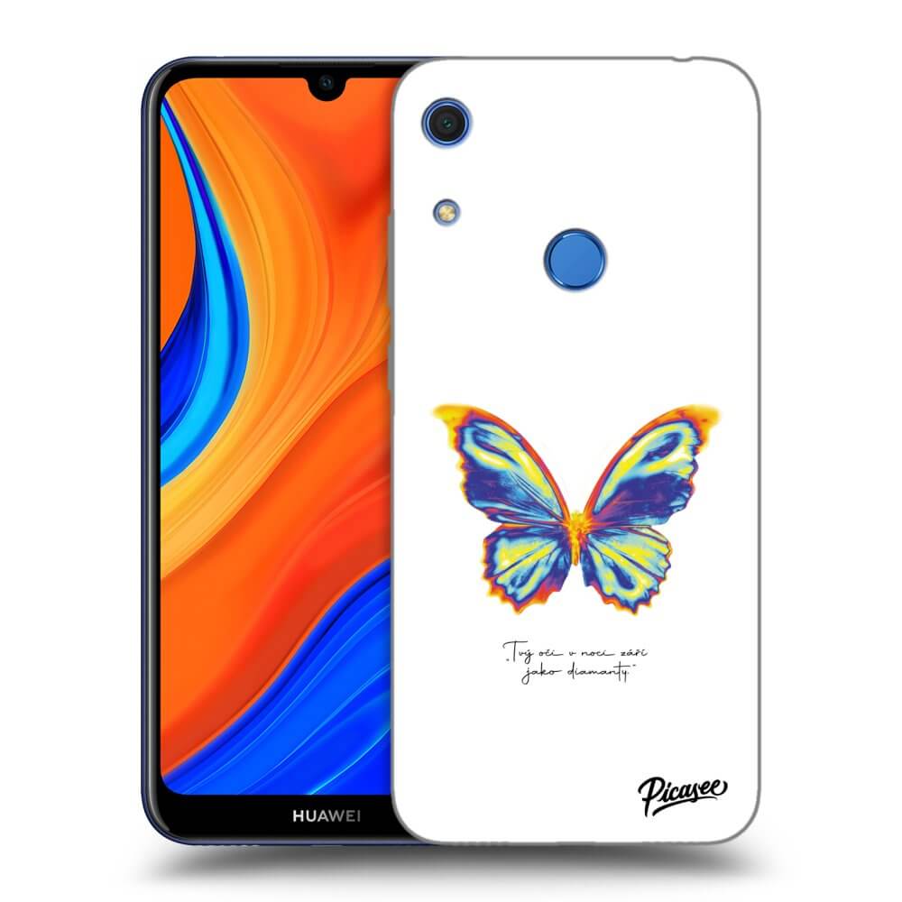 Huawei Y6S Hülle - Transparentes Silikon - Diamanty White