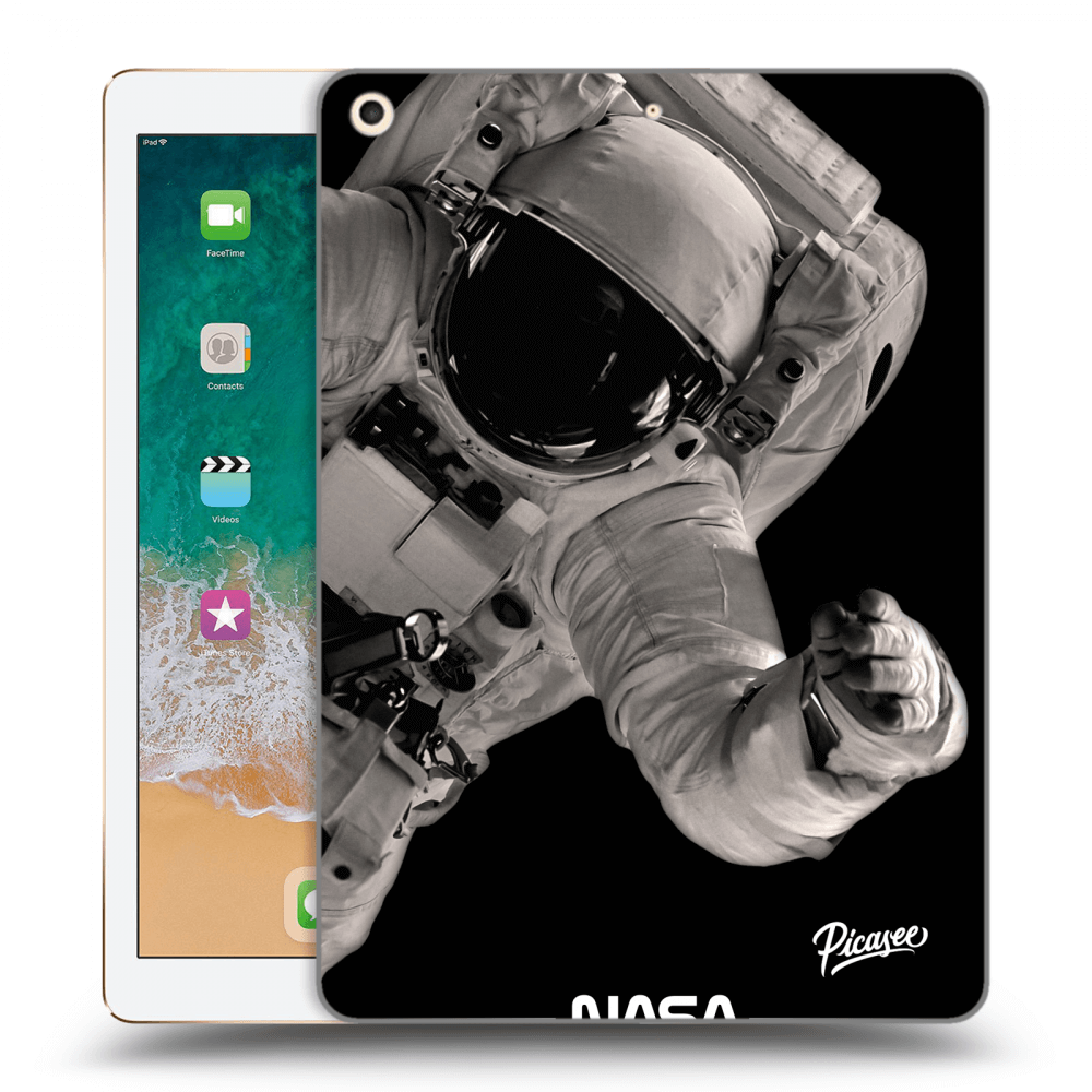 Schwarze Silikonhülle Für Apple IPad 9.7 2017 (5. Gen) - Astronaut Big