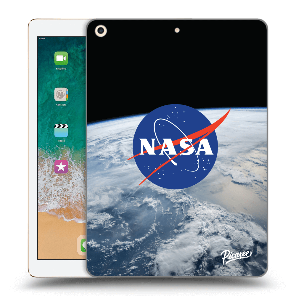 Schwarze Silikonhülle Für Apple IPad 9.7 2017 (5. Gen) - Nasa Earth