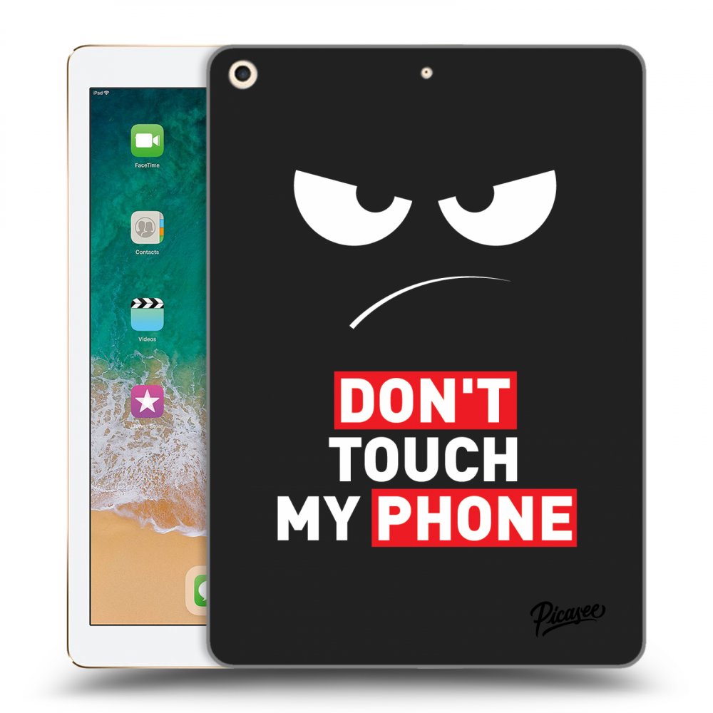 Schwarze Silikonhülle Für Apple IPad 9.7 2017 (5. Gen) - Angry Eyes - Transparent