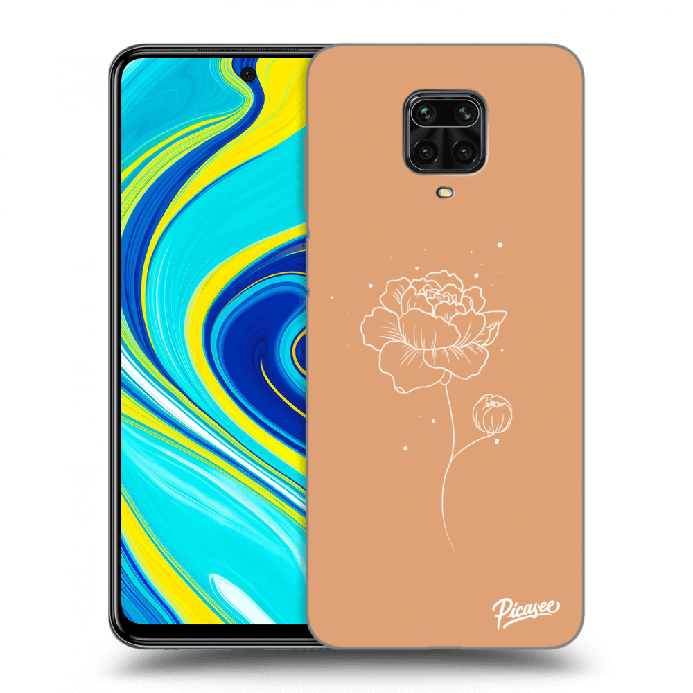 Xiaomi Redmi Note 9 Pro Hülle - Transparentes Silikon - Peonies