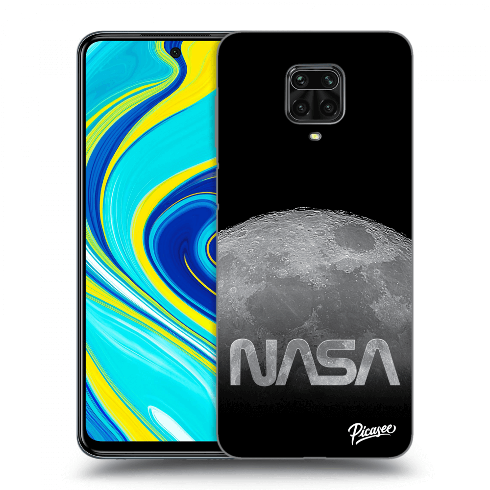 Xiaomi Redmi Note 9 Pro Hülle - Schwarzes Silikon - Moon Cut