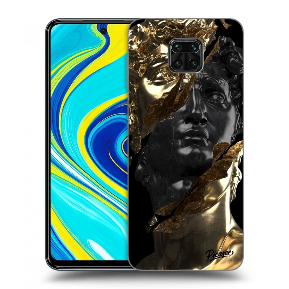 Xiaomi Redmi Note 9 Pro Hülle - Schwarzes Silikon - Gold - Black