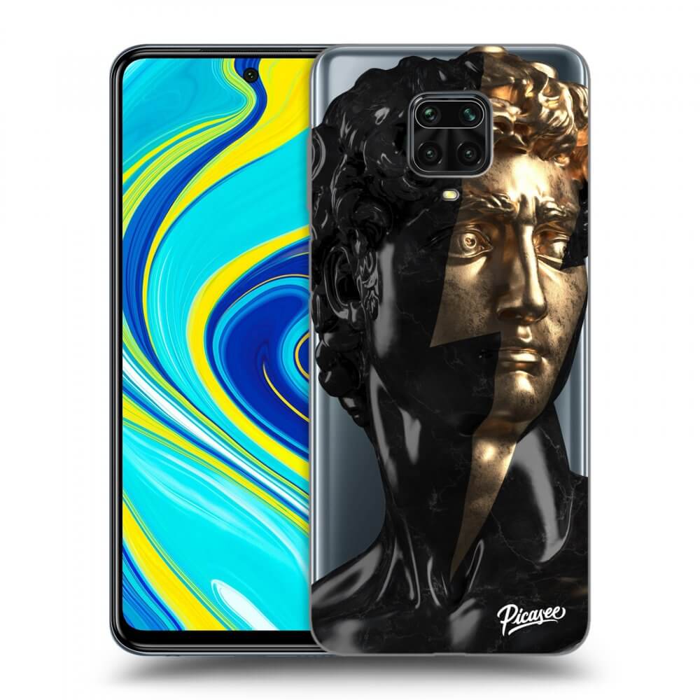 Xiaomi Redmi Note 9 Pro Hülle - Transparentes Silikon - Wildfire - Black