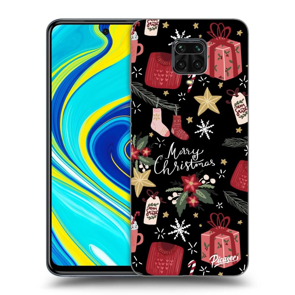 Xiaomi Redmi Note 9 Pro Hülle - Schwarzes Silikon - Christmas