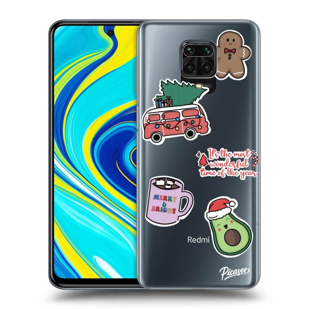 Xiaomi Redmi Note 9 Pro Hülle - Transparentes Silikon - Christmas Stickers