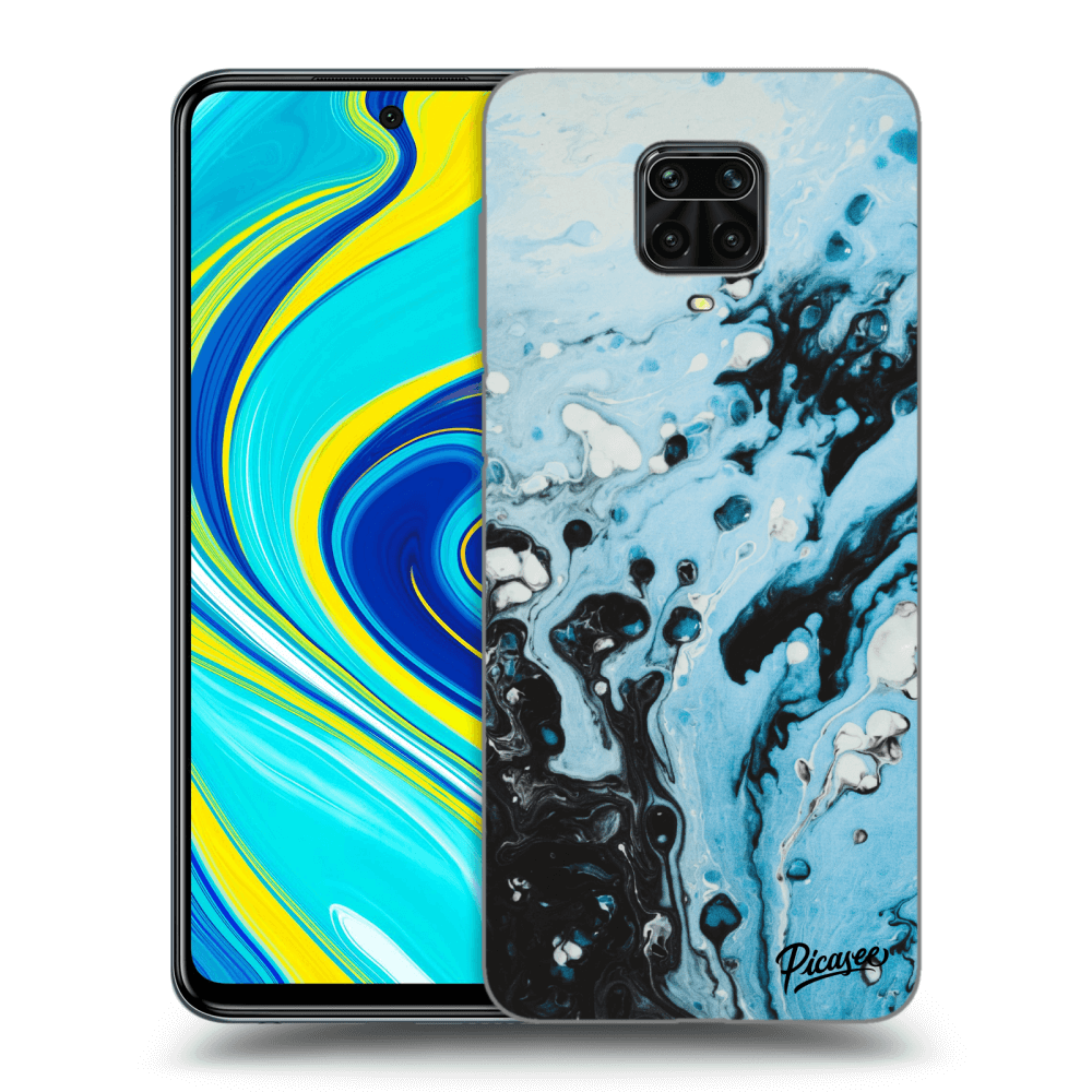 Xiaomi Redmi Note 9 Pro Hülle - Schwarzes Silikon - Organic Blue