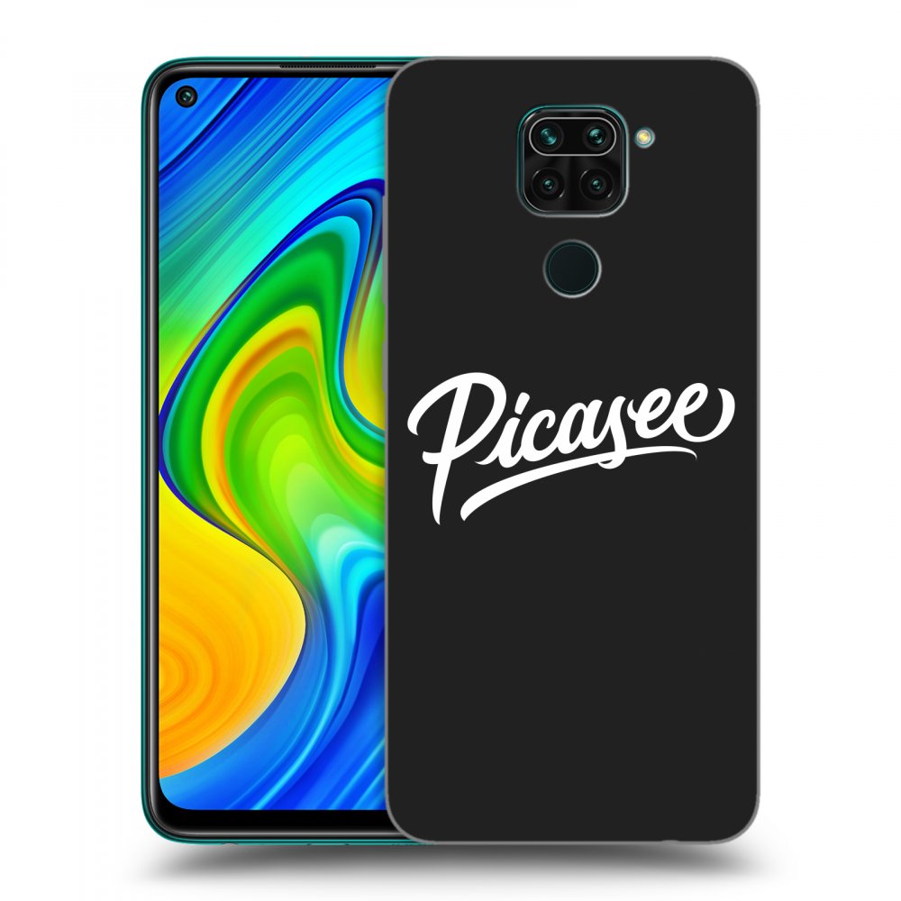 Xiaomi Redmi Note 9 Hülle - Schwarzes Silikon - Picasee - White