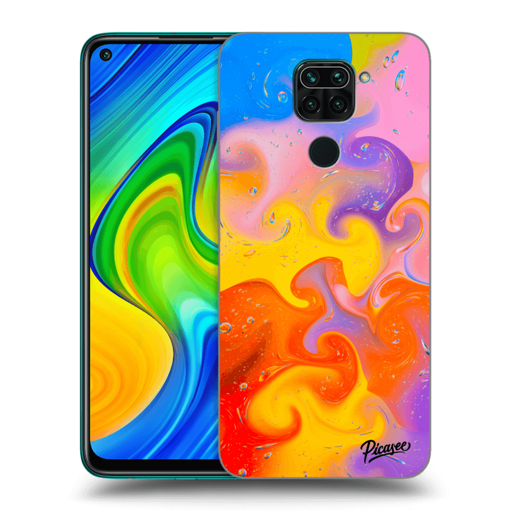 Xiaomi Redmi Note 9 Hülle - Transparentes Silikon - Bubbles