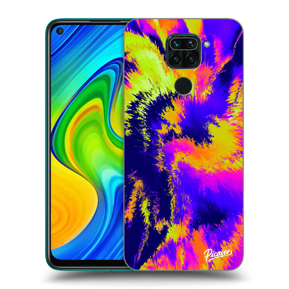 Xiaomi Redmi Note 9 Hülle - Schwarzes Silikon - Burn