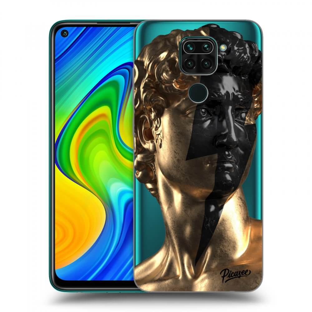 Xiaomi Redmi Note 9 Hülle - Transparentes Silikon - Wildfire - Gold