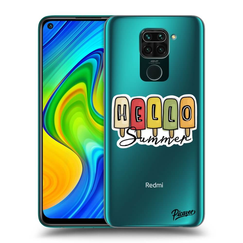 Xiaomi Redmi Note 9 Hülle - Transparentes Silikon - Ice Cream