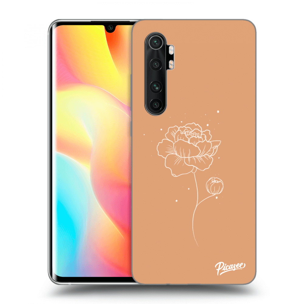 Xiaomi Mi Note 10 Lite Hülle - Transparentes Silikon - Peonies