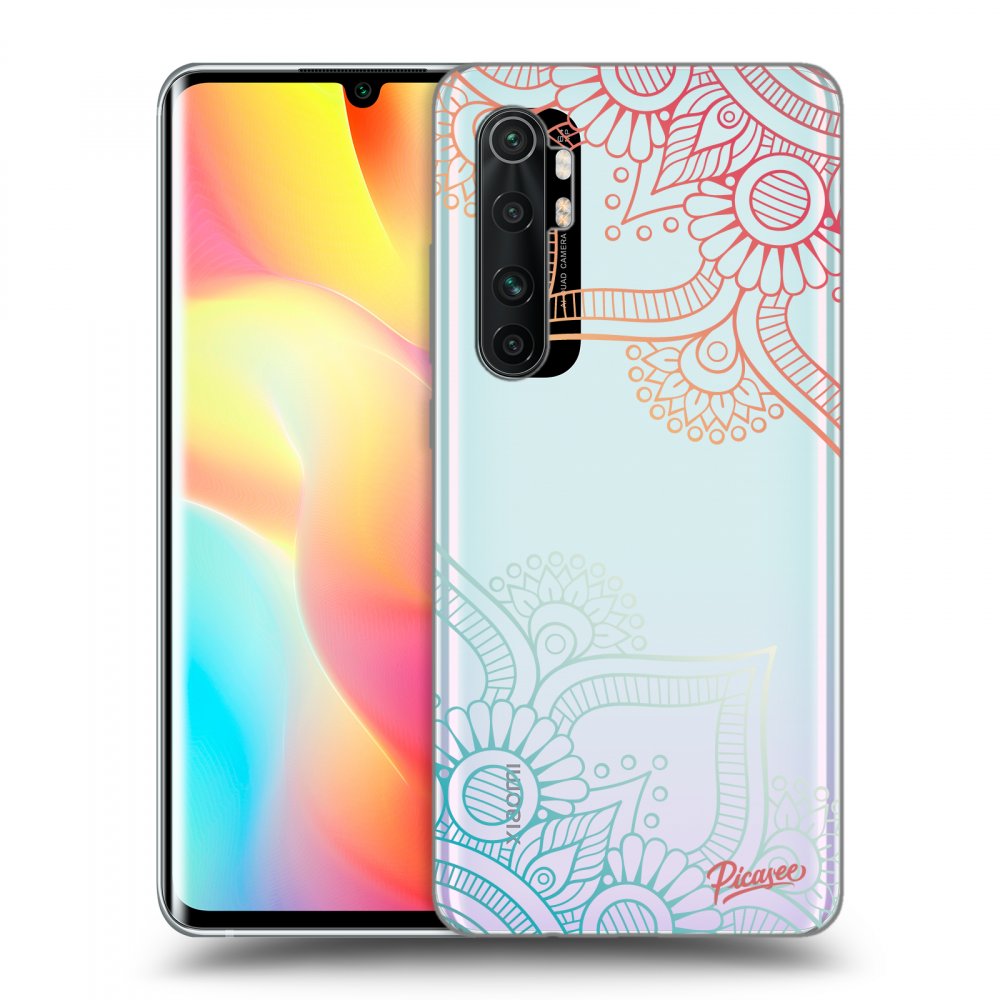 Xiaomi Mi Note 10 Lite Hülle - Transparentes Silikon - Blumenmuster