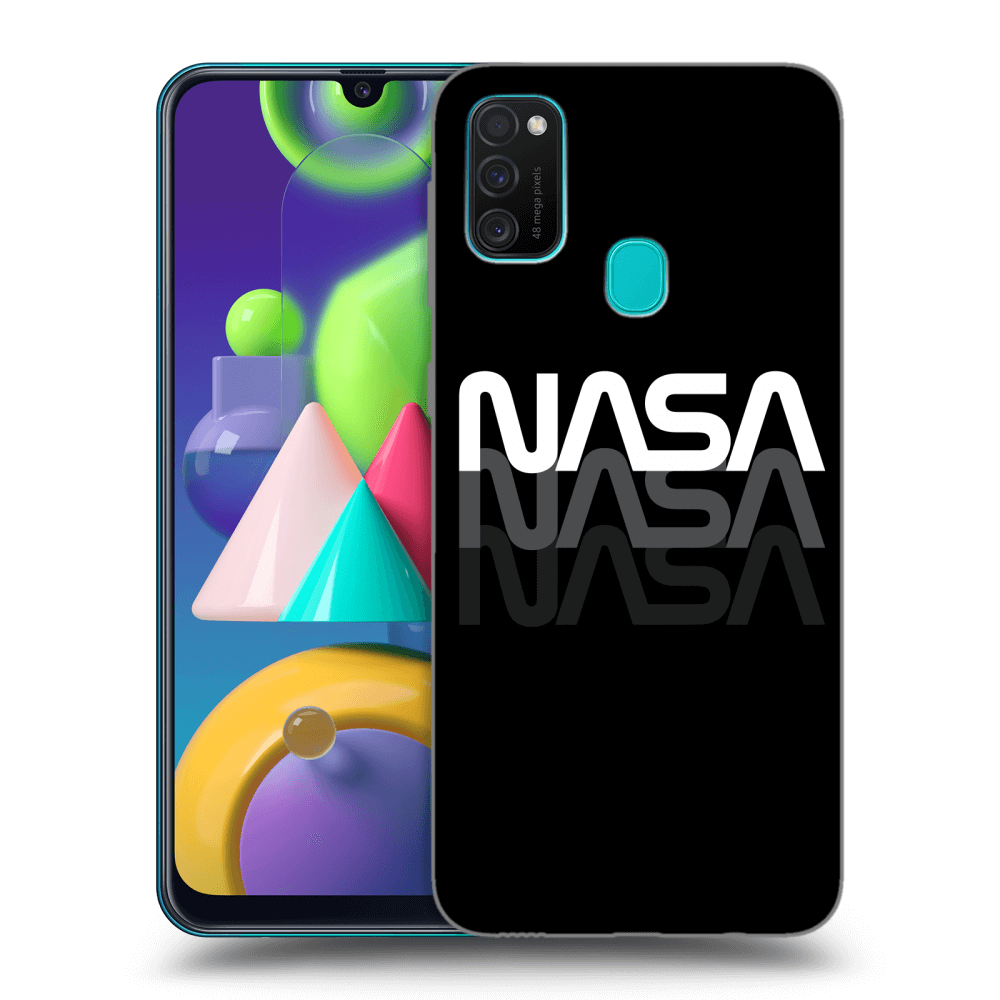 Samsung Galaxy M21 M215F Hülle - Schwarzes Silikon - NASA Triple