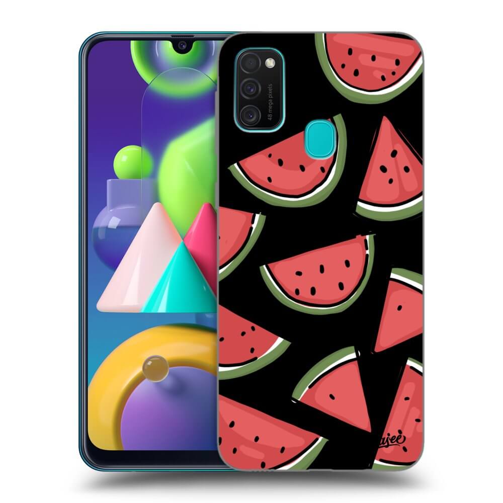 Samsung Galaxy M21 M215F Hülle - Schwarzes Silikon - Melone