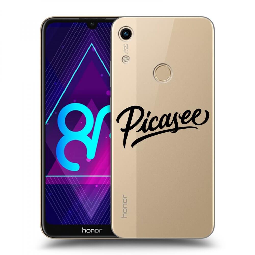 Honor 8A Hülle - Transparentes Silikon - Picasee - Black