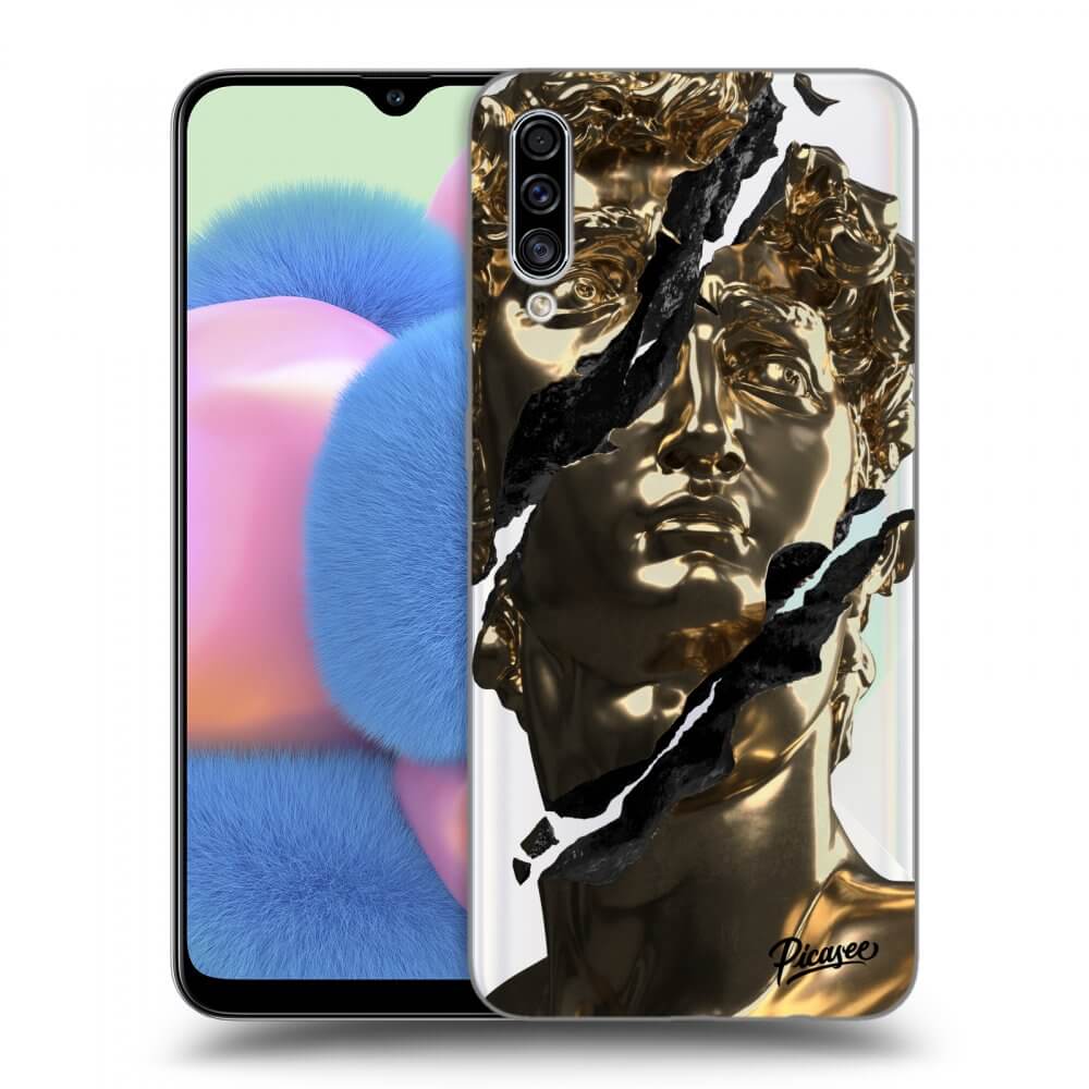 Samsung Galaxy A30s A307F Hülle - Transparentes Silikon - Golder