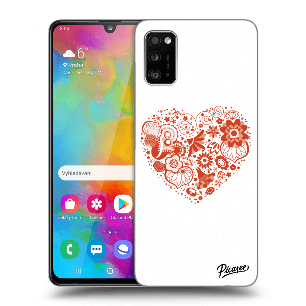 Samsung Galaxy A41 A415F Hülle - Transparentes Silikon - Big Heart