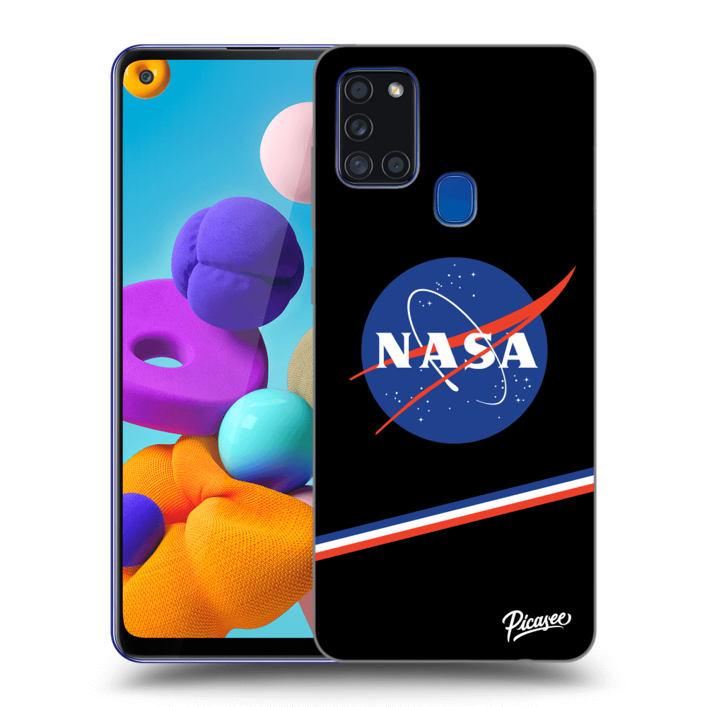 Samsung Galaxy A21s Hülle - Schwarzes Silikon - NASA Original