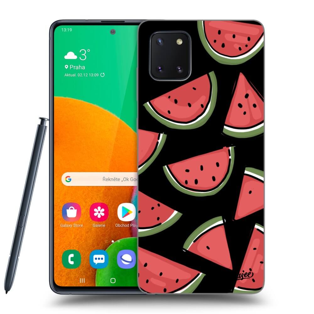 Samsung Galaxy Note 10 Lite N770F Hülle - Schwarzes Silikon - Melone