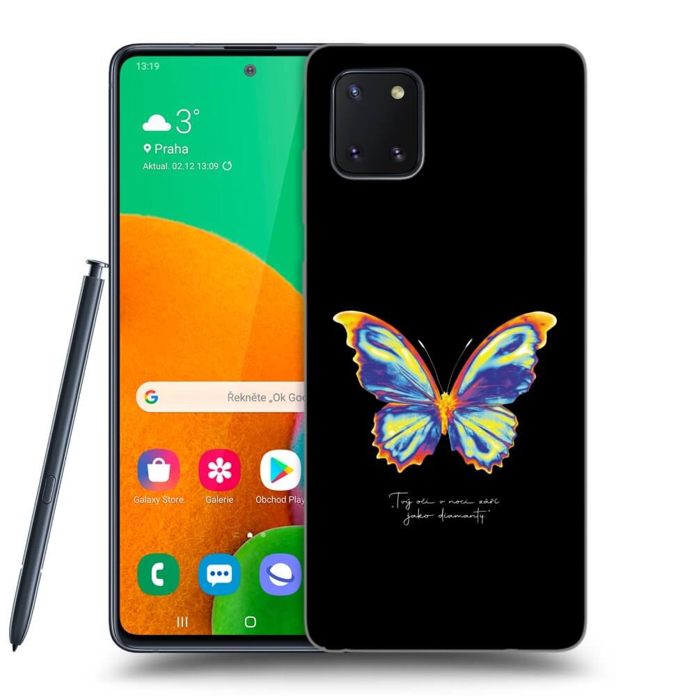 Samsung Galaxy Note 10 Lite N770F Hülle - Transparentes Silikon - Diamanty Black