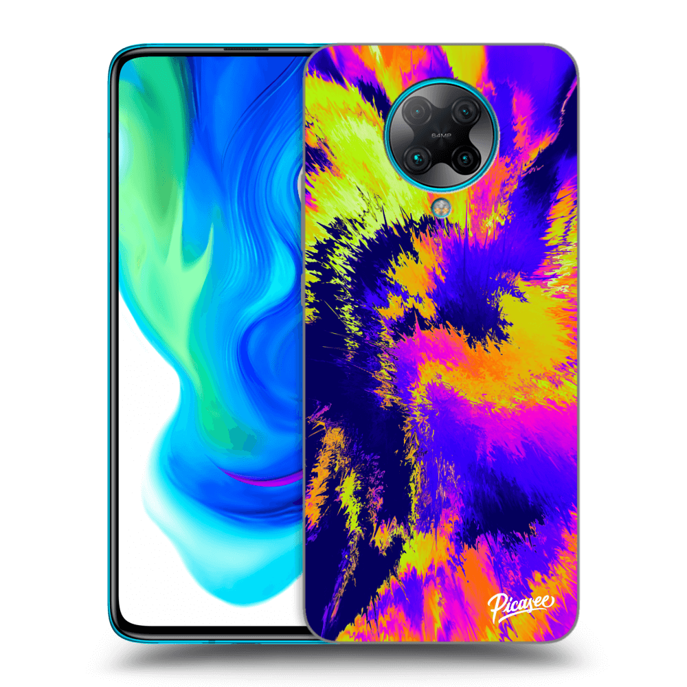 Xiaomi Poco F2 Pro Hülle - Schwarzes Silikon - Burn