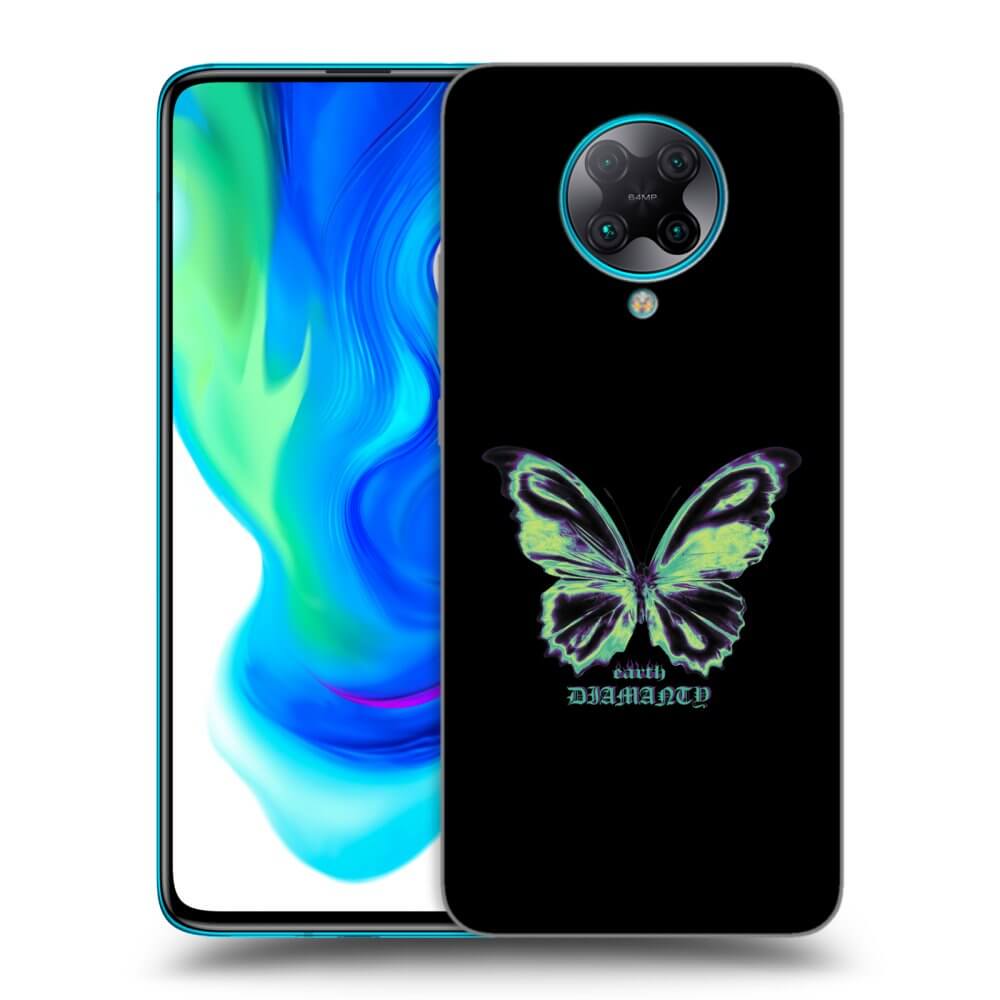 Xiaomi Poco F2 Pro Hülle - Transparentes Silikon - Diamanty Blue