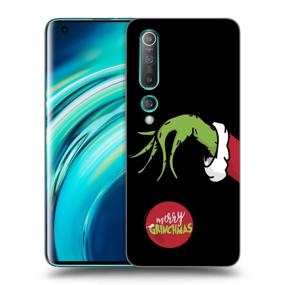 Xiaomi Mi 10 Hülle - Schwarzes Silikon - Grinch