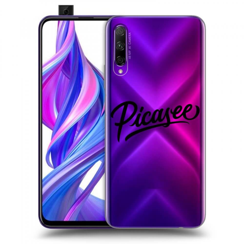 Honor 9X Pro Hülle - Transparentes Silikon - Picasee - Black