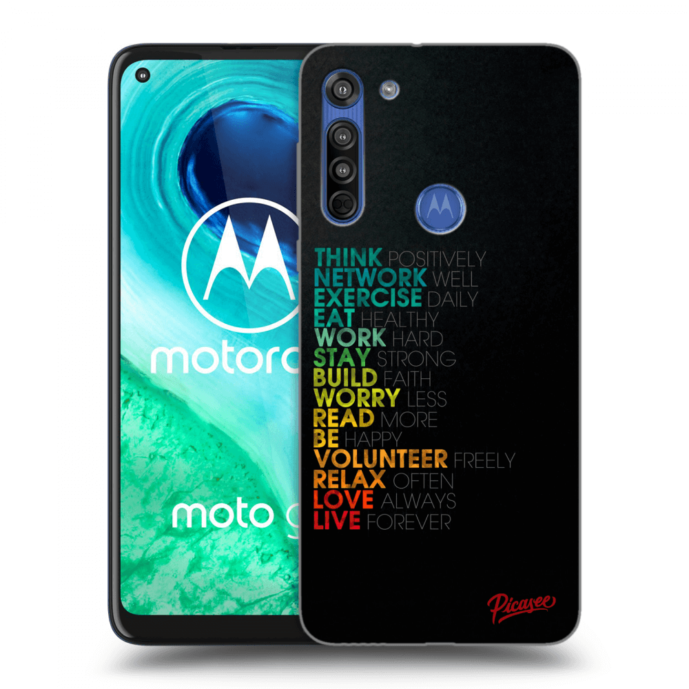 Motorola Moto G8 Hülle - Transparentes Silikon - Motto Life