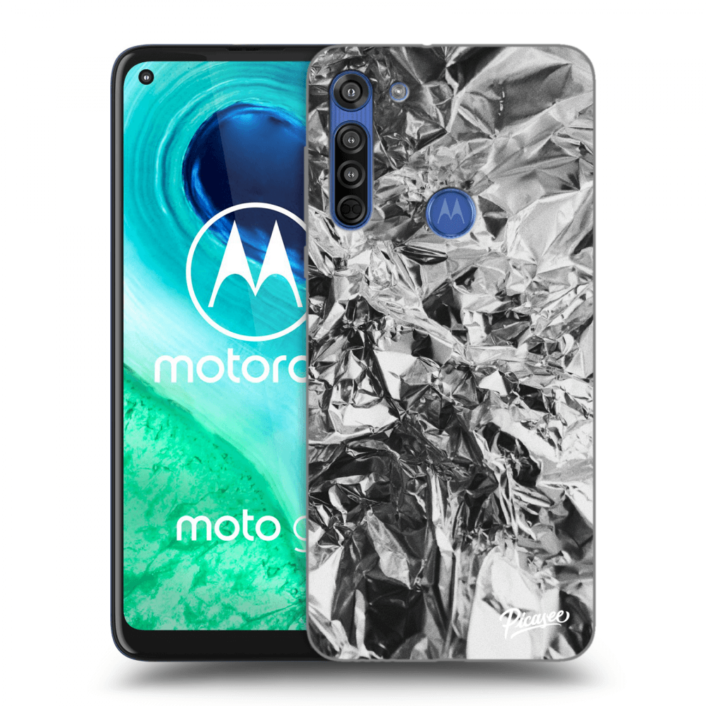 Motorola Moto G8 Hülle - Transparentes Silikon - Chrome