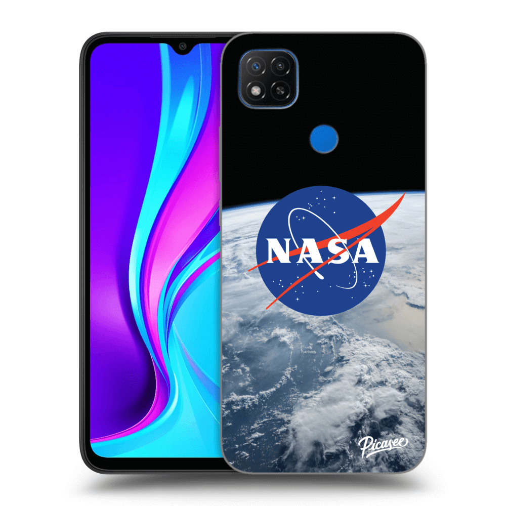 Xiaomi Redmi 9C Hülle - Schwarzes Silikon - Nasa Earth