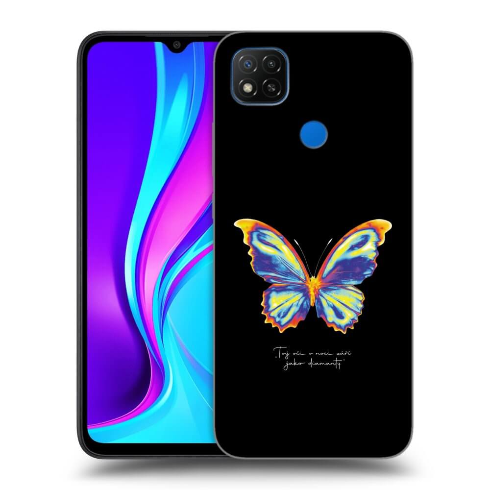 Xiaomi Redmi 9C Hülle - Schwarzes Silikon - Diamanty Black