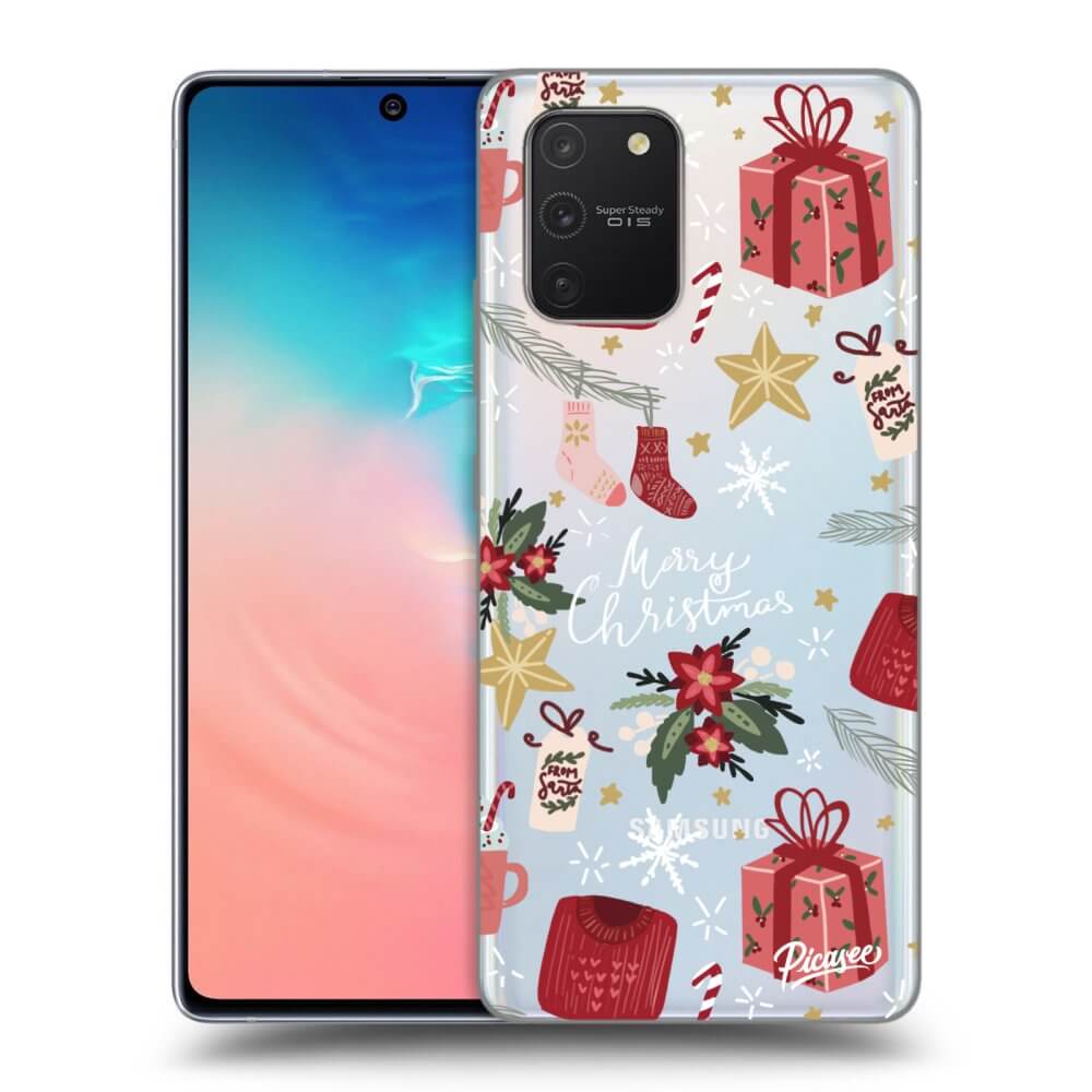 Samsung Galaxy S10 Lite Hülle - Transparentes Silikon - Christmas