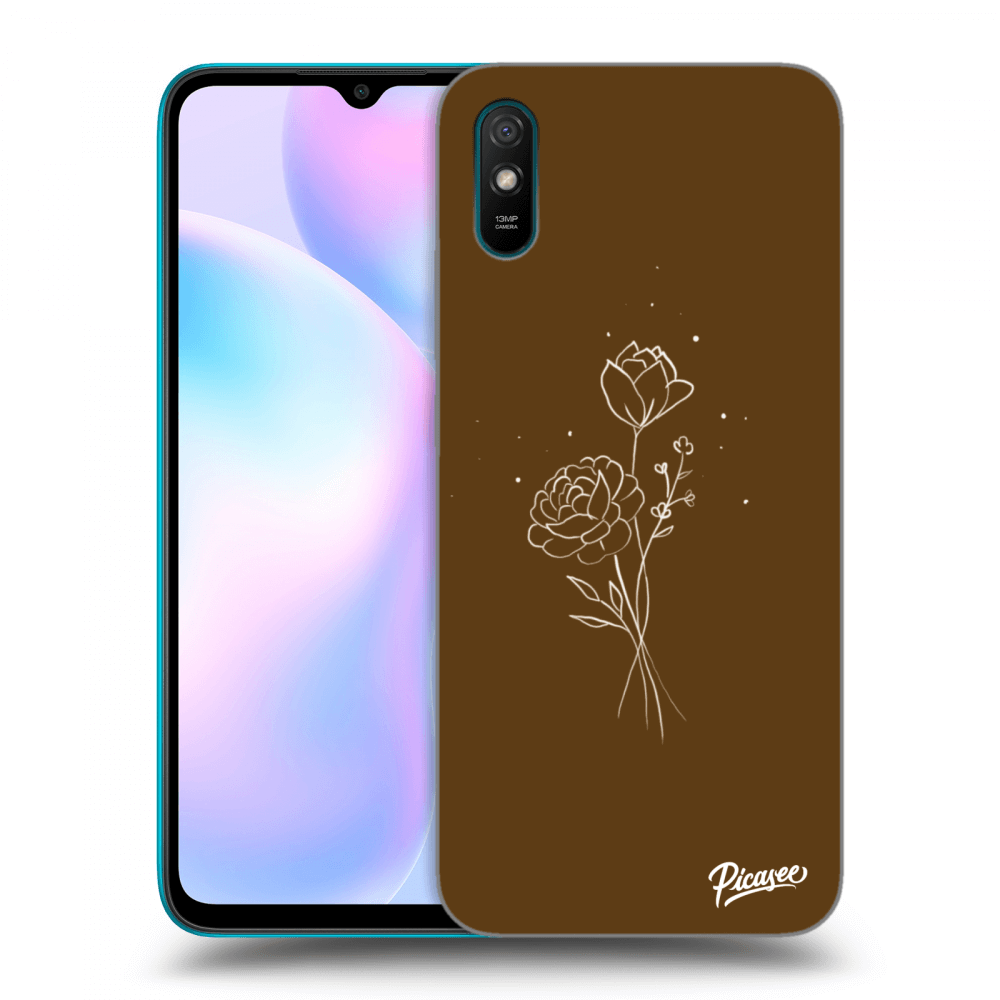 ULTIMATE CASE Für Xiaomi Redmi 9A - Brown Flowers