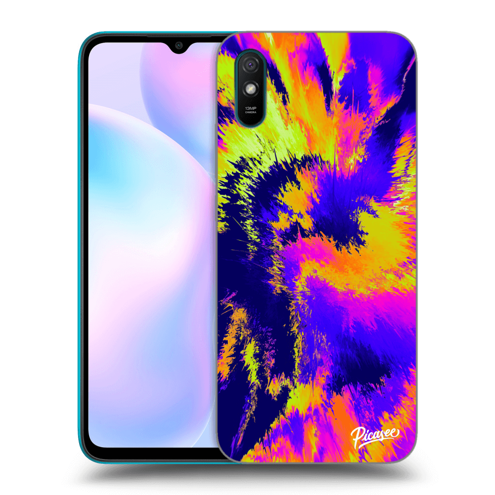 Xiaomi Redmi 9A Hülle - Schwarzes Silikon - Burn