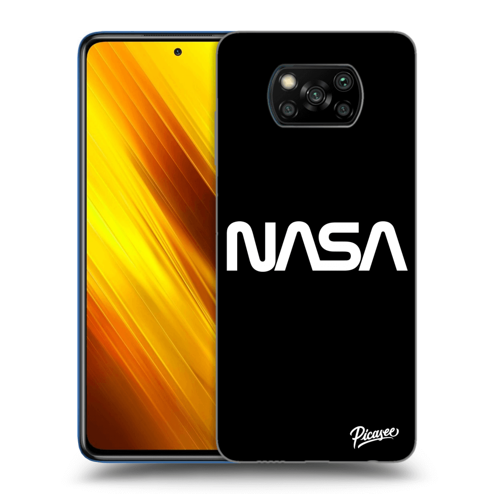 Xiaomi Poco X3 Hülle - Schwarzes Silikon - NASA Basic