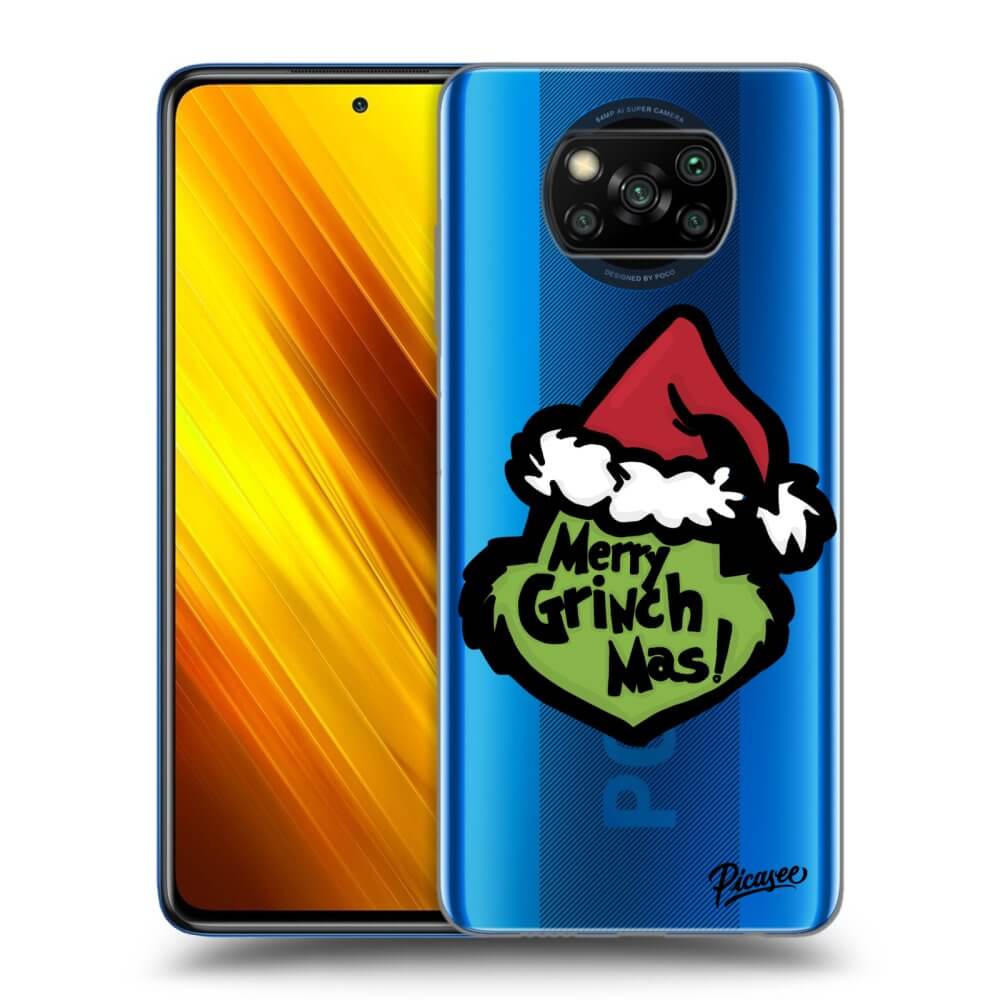 Xiaomi Poco X3 Hülle - Transparentes Silikon - Grinch 2