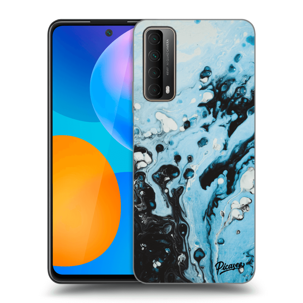 Huawei P Smart 2021 Hülle - Transparentes Silikon - Organic Blue